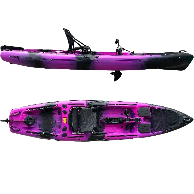 

Factory Outlet New Style hdpe pedal powered Rowing Boat propeller With propel Pedal Drive System 12ft ocean fishing Kayak