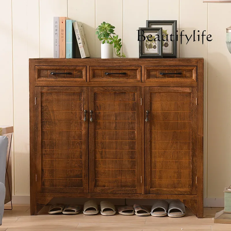 

home furniture all items Home Doorway Shoe Cabinet Simple Large Capacity Storage Cabinet Three Doors Floor Cabinet Complete