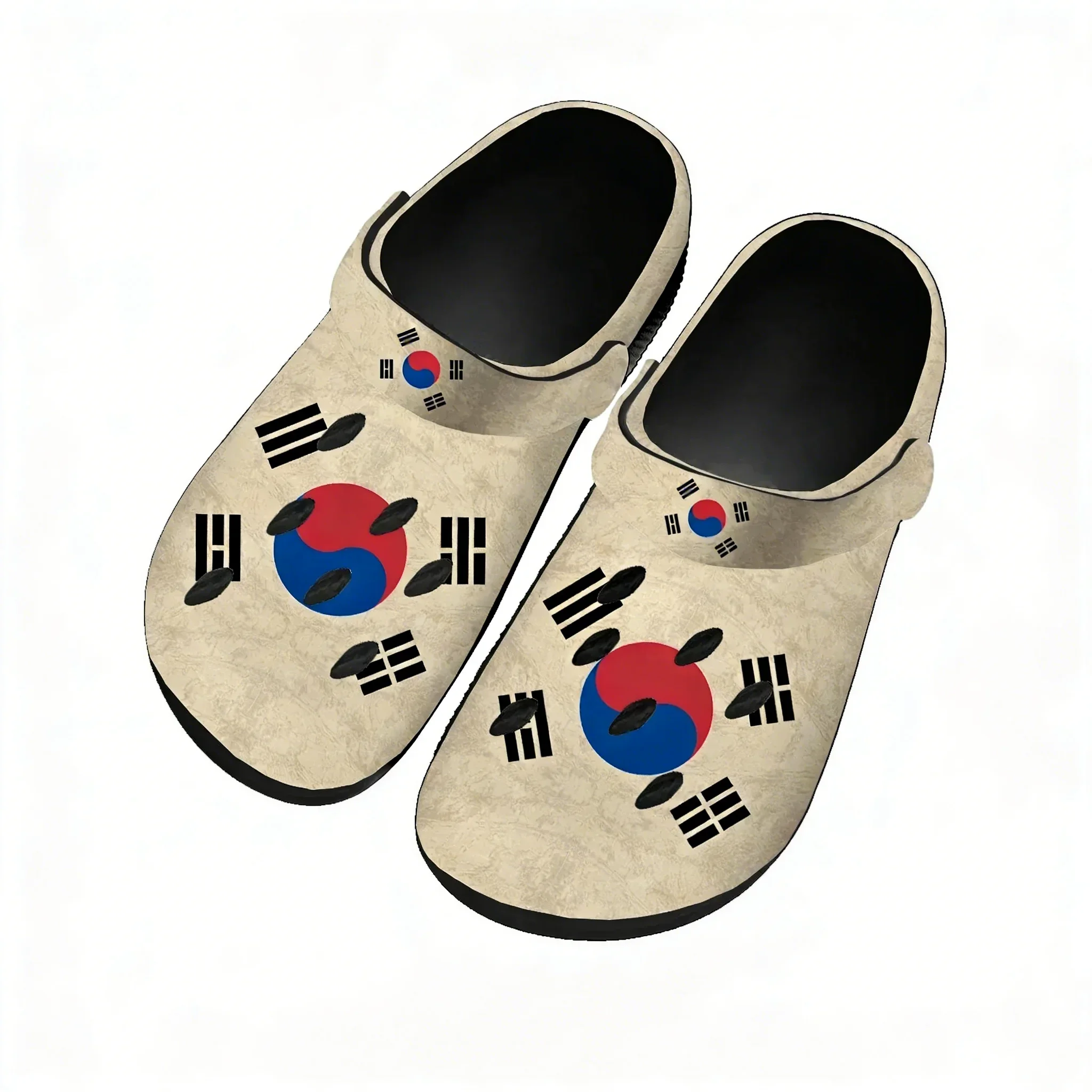 South Korea National Flag Water Shoes Men Women Comfortable Home Garden Clogs Customizd Sandals Beach Breathable Hole Slippers