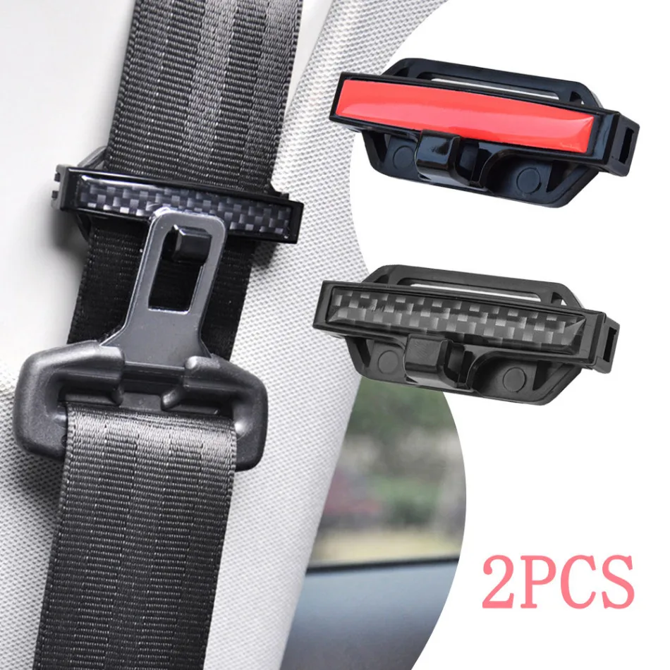 

2pcs Car Belt Protection Clip Vehicle Seatbelt Stopper Car Adjustment Lock Seat Belt Clamp Buckle Fastener Auto Accessories