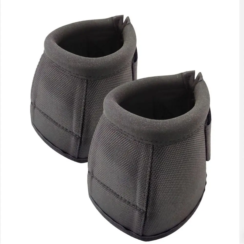 1pair Durable Horse Feet Guards Oxford Fabric Black Horse Boots Reusable Sturdy Hoof Wrists Protector Horse Gear Supplies