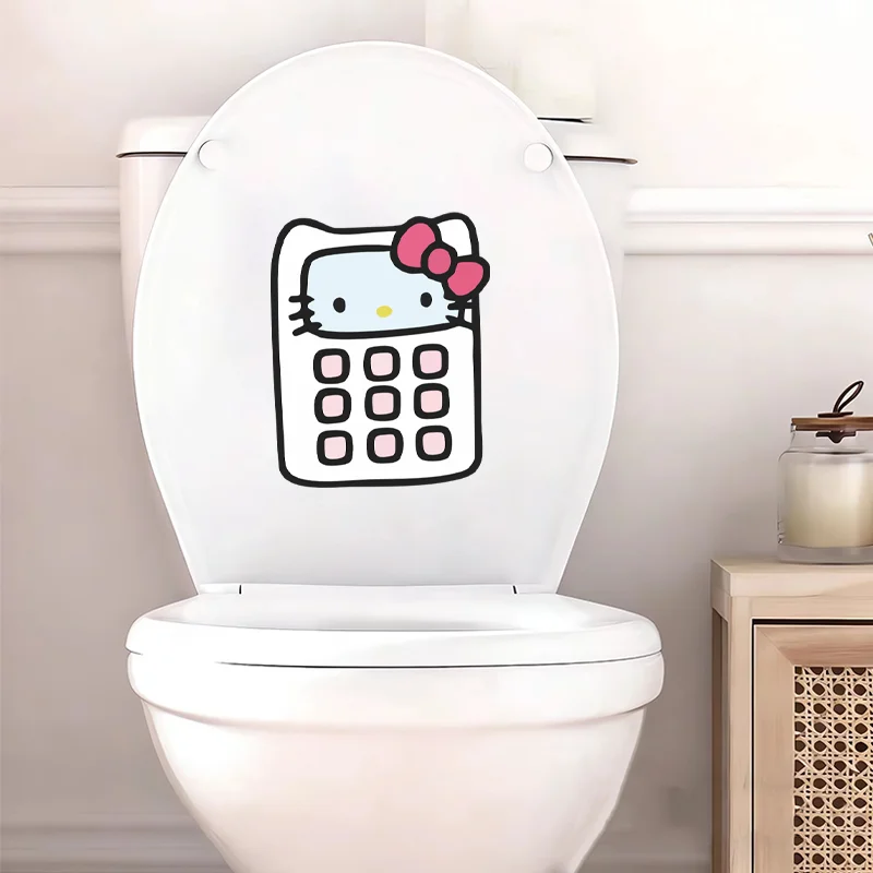 Waterproof PVC Cartoon Sanrio Stickers For Toilet Bathroom Glass Door Window Decoration Cover Scratches High Definition Printing view 4