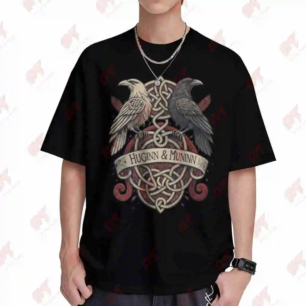 Huginn Muninn Knot Short Sleeve Tee 100% Cotton T-Shirt