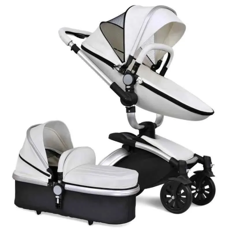 2 in 1 and 3 in 1 Kids Pram Hot Sale Luxury Leather Cheap Baby Stroller