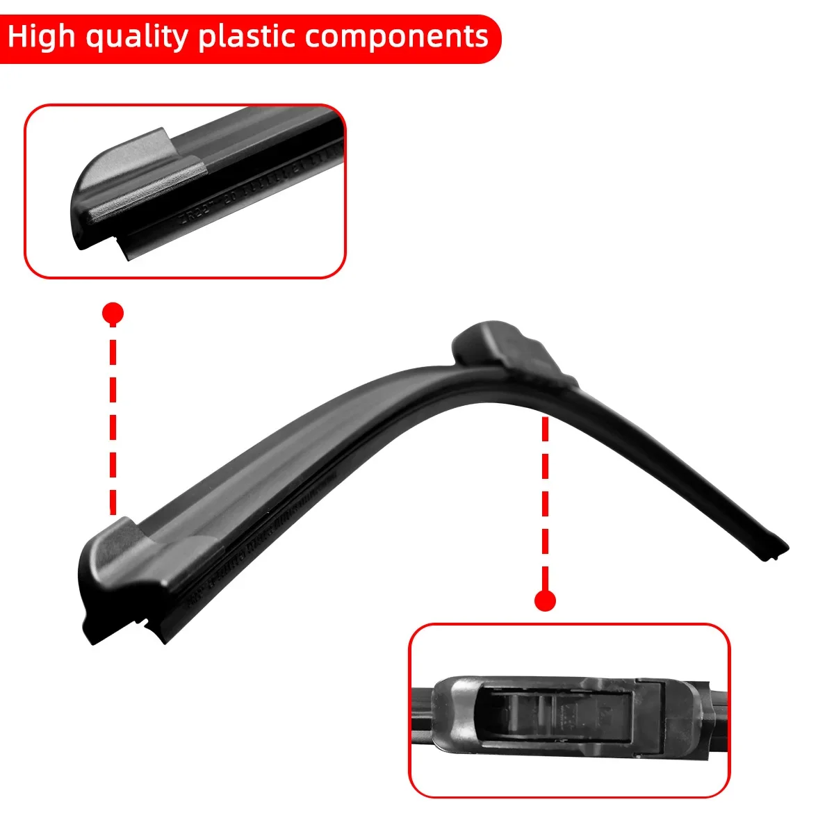 U-Type Soft Rubber Windshield Wiper Blades Car Replacement Blades 14''-26'' Available