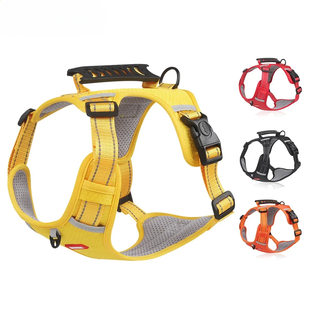 New Pet Chest Strap Explosion-proof Blunt Big Dog Chest Back Reflective Commuter Dog Traction Rope Dog Rope.