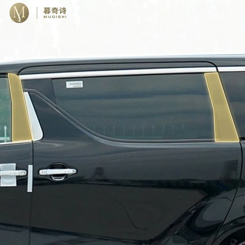 

Pre cutting Car Exterior Body B C Window pillar PPF paint protection film TPU scratch refit For Toyota Alohard 2023-2024