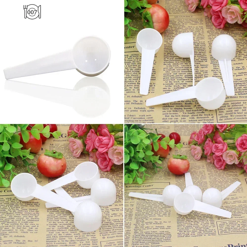 5/10pcs/set 10ml 5g Reusable Food Grade Spoon Plastic Measuring  Scoop PP Measure Spoon Milk Coffee Teaspoon Milk Powder Kitchen