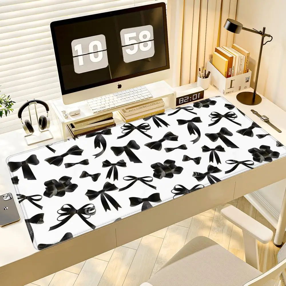 

Коврик для мыши с галстуком-бабочкой Коврик для мыши Настольный коврик для мыши Симпатичный HD Настольный коврик Удлиненные коврики для игровой клавиатуры Большой коврик для геймерской мыши XXL 90x40