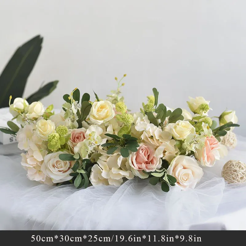 Wedding Artificial Flower Row Rose Silk Flower Party Arch Decoration Background Flower Wall Floor Flower Customization