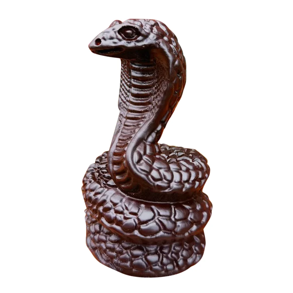 

Snake Ornaments Animal Handmade Figurines Bedroom Decoration Wood Carving Cute Office Statues Wooden Home Carved Chinese Zodiac