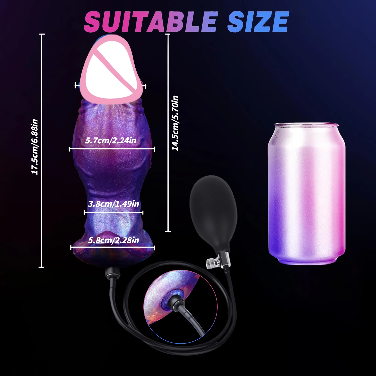 Magnetic Suction Inflatable Anal Plug Wearable Dildo Anus Dilator  Vaginal Masturbator Prostate Orgasm Massage For Adult Sex Toy - view 5