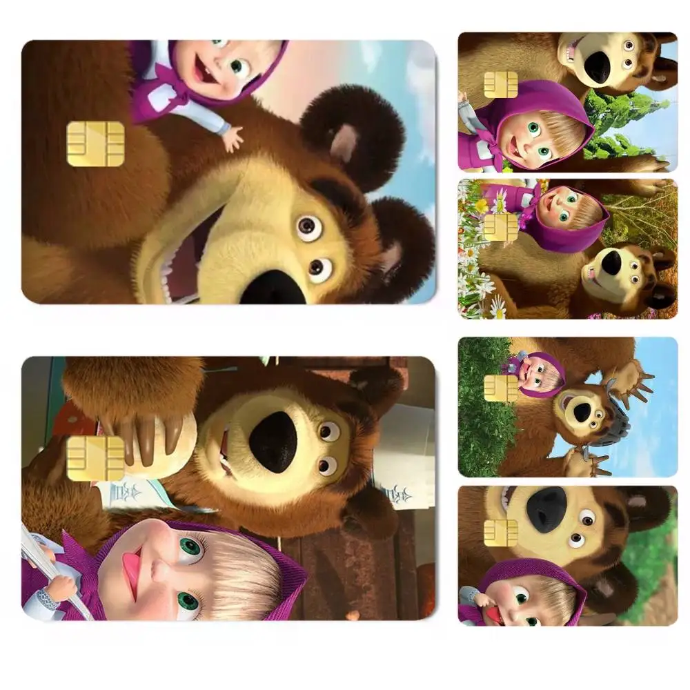 Masha And Bears-s Credit Card HD Stickers Premium matte film effectively prevents fingerprints and daily abrasion.