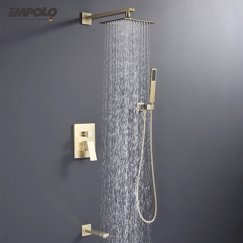 Handheld Shower Multifunction Faucet Tub Bathtub Shower Head Waterfall Conceal Rain Bath Shower Faucet Set