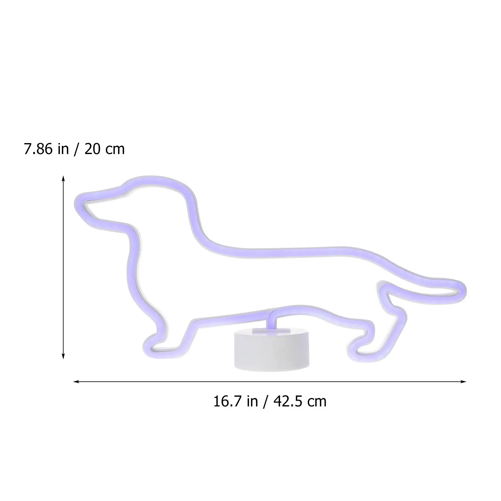 Smooth Surface Dog Neon Lamp Plastic Decorative Night Light for Bedroom Desk Shelf Nighttime Ambience Dog Neon Light Sign