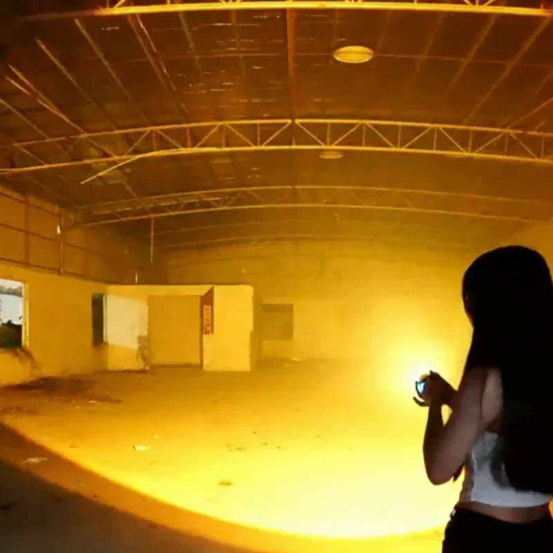 Outdoor Headlamp Multifunctional White+Yellow Light Zoomable Motion Sensor LED Headlight Super Bright Long Range Head Light