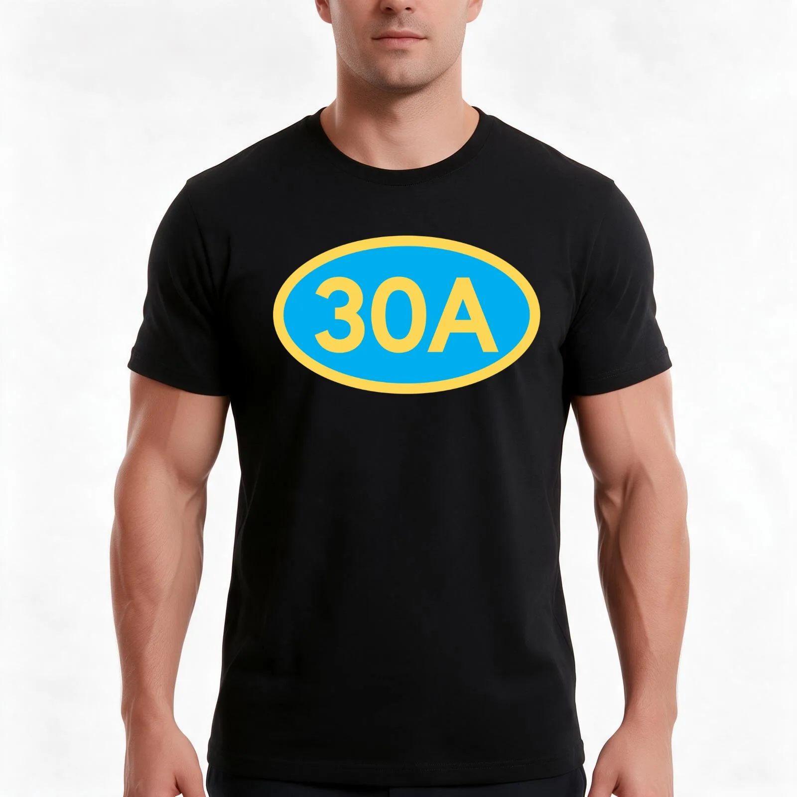 CafePress 30A Florida Emerald Coast Oval Bumper T-Shirt Summer Casual Cotton Tee Oversized Streetwear Tops Unisex Men Women