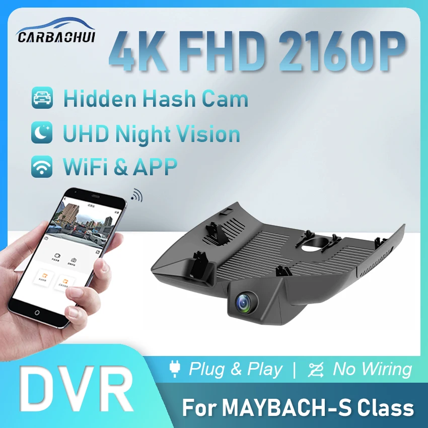 

Car DVR 4K 2160P Dash Cam Camera Wifi Car Recorder For Mercedes-Benz MAYBACH S-Class S480 S580 S680 4MATIC 2021 2022,HD Dashcam