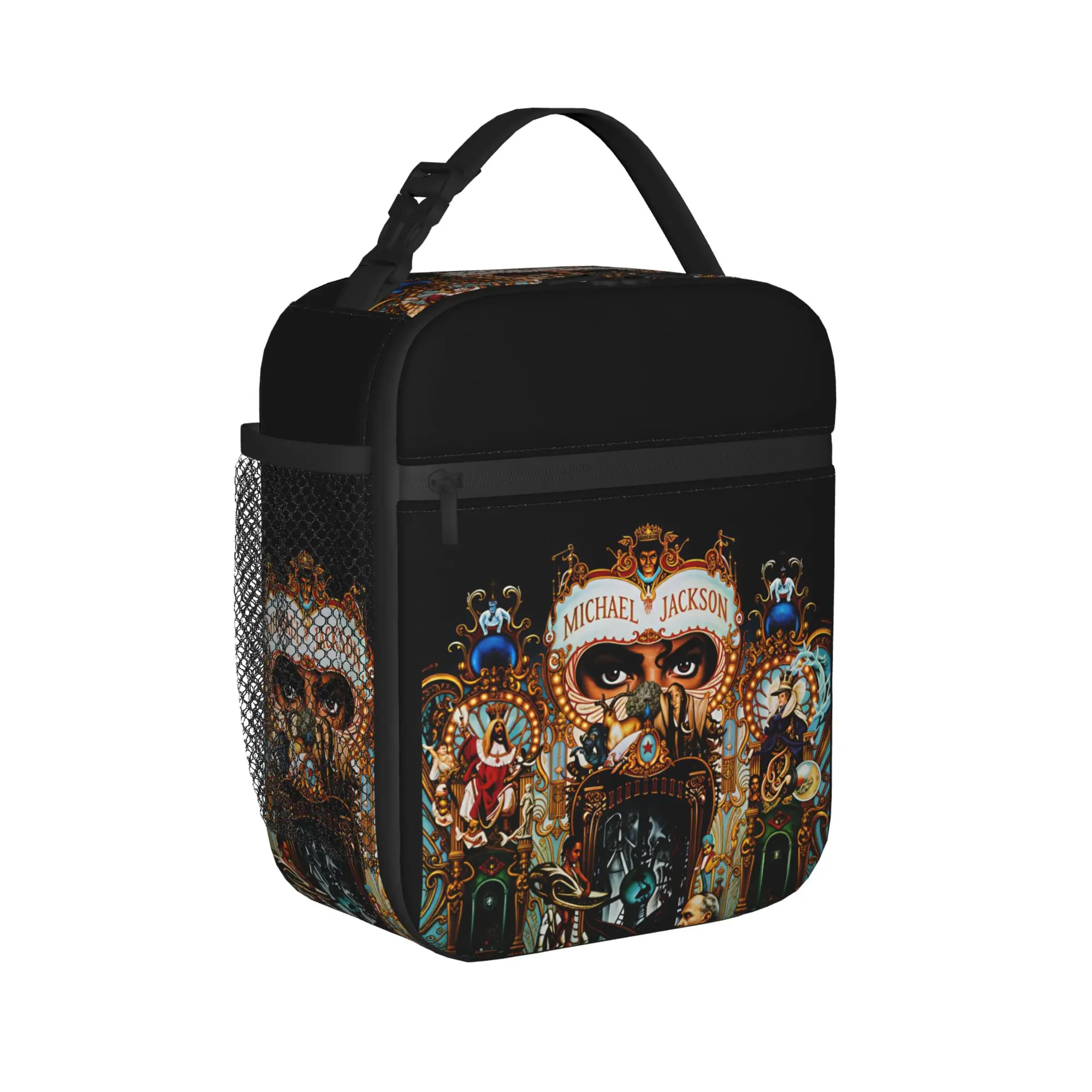 Michael Jackson Lunch Bag For Unisex  Print Lunch Box Casual School Cooler Bag Portable Insulated Oxford Thermal Lunch Bags