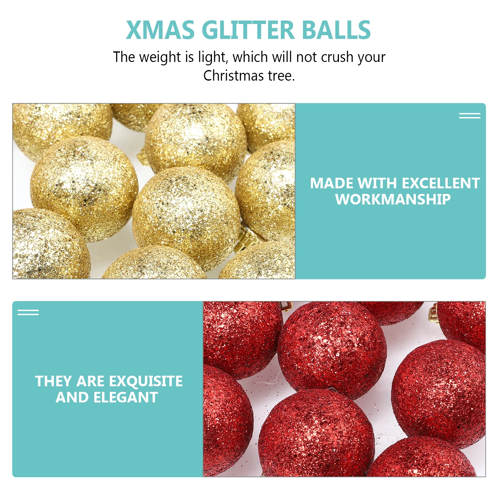 

32 Pcs Christmas Ball Pendant Tree Balls Holiday Decorations Xmas Glitter Ornaments Pendants Decorate