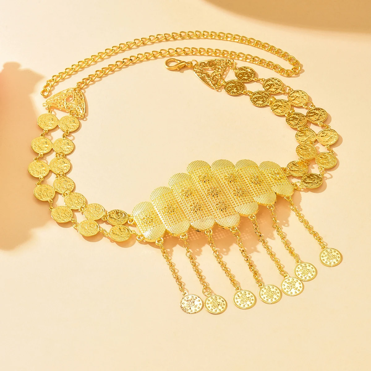 Hollow Design For Dancing And Wearing As A Waist Chain National Style Pendant With Fringed Belt Featuring A image 3