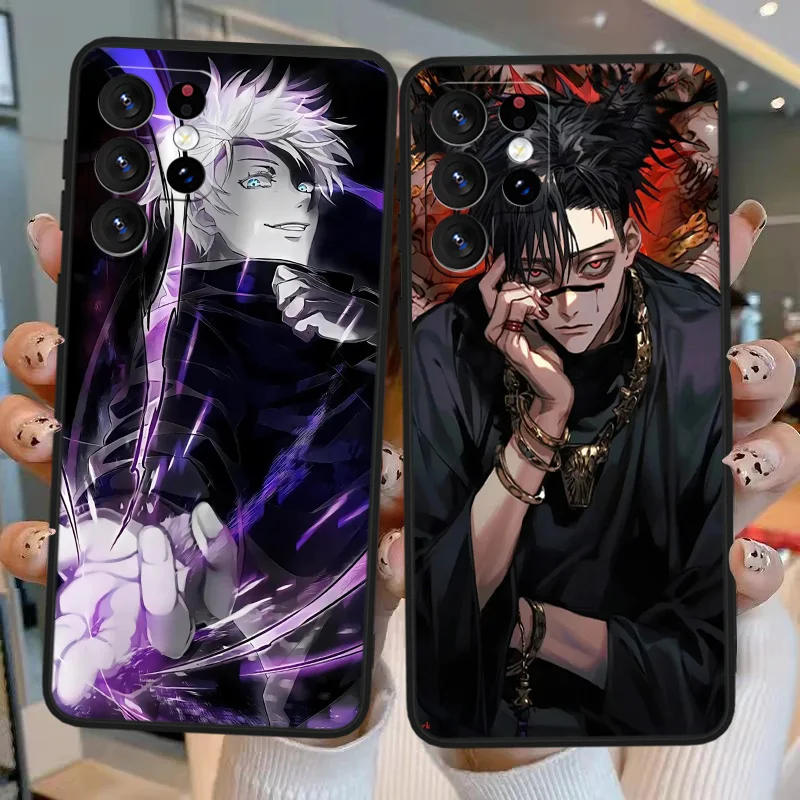 Jujutsu Kaisen Yuji Sukuna For Samsung Note 8 9 10 20 Plus Lite Ultra M10 M20 M21 M31 M30 M62  M32 M33 Funda Black Phone Case