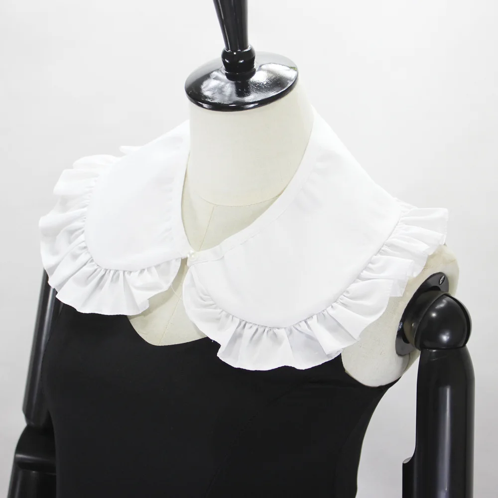 Cotton White Collar Pleated Peter Pan Fake Collar Shawl Decorative Collar Hot Sale