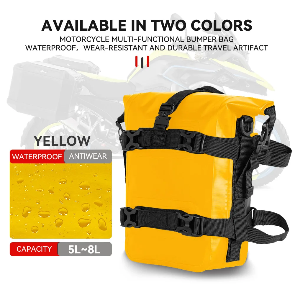 Universal Motorcycle Tool Bags Motorbike Crash Bar Bag Adventure Waterproof Moto Side Backpack Saddlebag