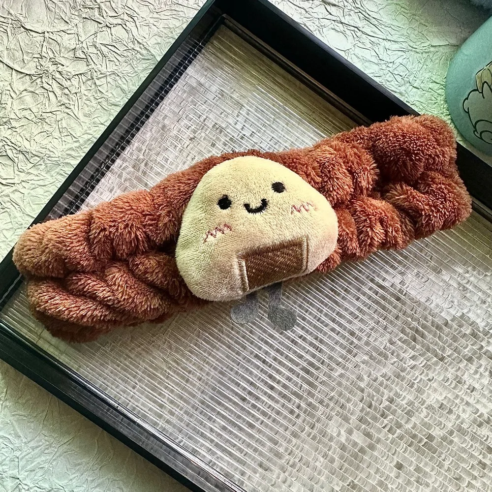 Simpatica fascia assorbente in peluche per cartoni animati, in peluche, per lavare il viso, impermeabile, per trucco, per donna
