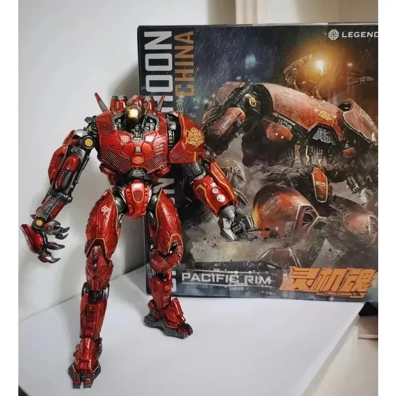 In Stock LING JIHUN Original Pacific Rim Crimson Typhoon Finished Mecha LED Light Emitting Action Figures Toy Gift Collection