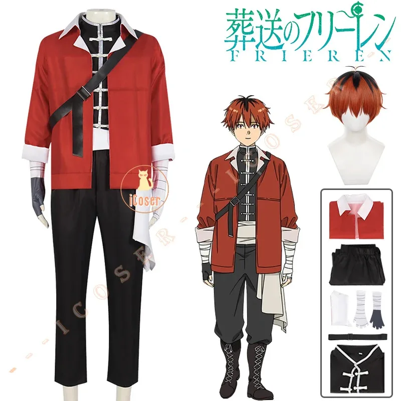Novo 2025 stark cosplay traje peruca anime frieren além do fim da jornada jaqueta uniforme luvas festa de halloween para homens mulheres ro ❤ ❤ dd