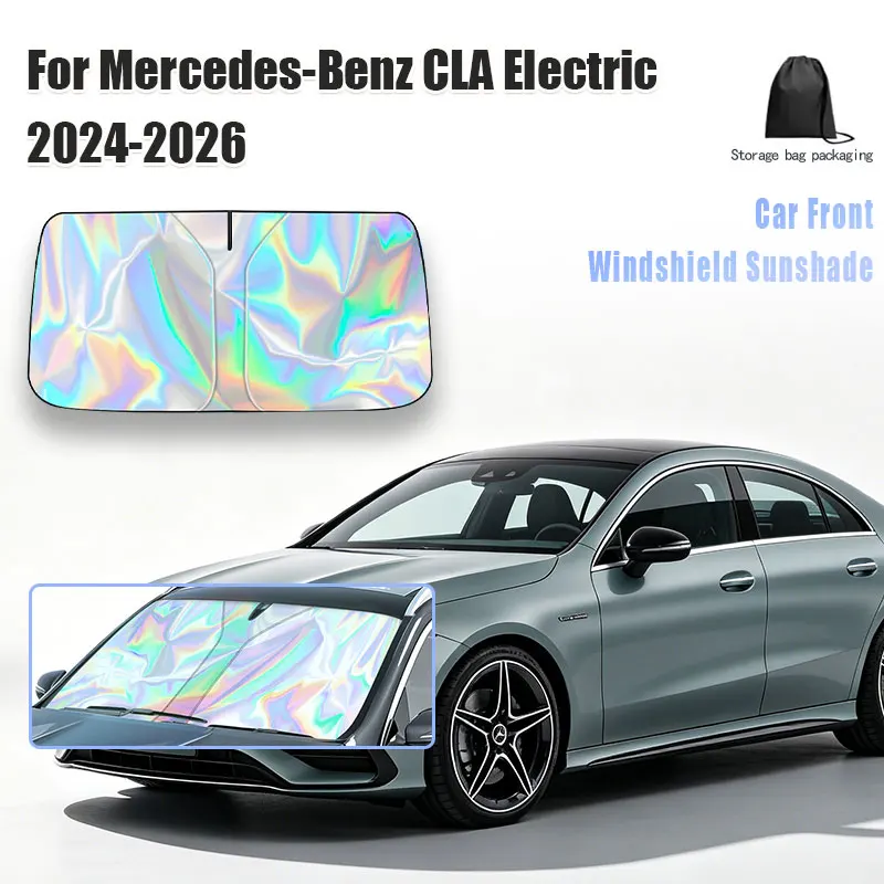 

For Mercedes-Benz CLA Electric 2024-2026 Car Windshield Sunshade Cover Front Window Sun Shade Visor Auto Interior UV Protection