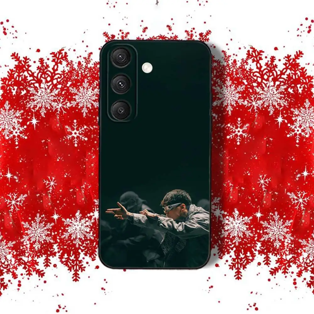 C-Crocraxker Rapper CRO-ES Capa de telefone para Samsung S22, S24, S20, S25, S23, S30, S21, Ultra, Plus, Fe, Lite 4G, 5G Capa macia preta