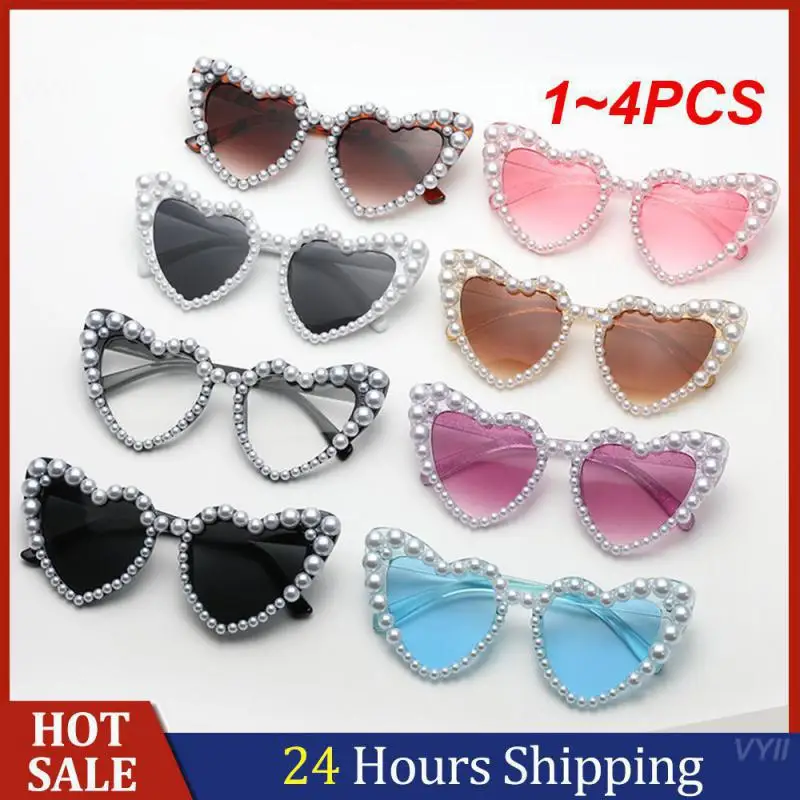 1~4PCS Fashion Sunglasses Heart-shaped Sun Visor Not Easy To Rust Comfortable Dont Grind Large Frame Sunglasses Fashion Vintage