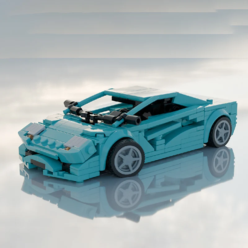 Geschwindigkeit Racing Auto Modell MOC Bausteine F1 Straße Sport Auto Modulare Technologie Kinder Urlaub Geschenke Montieren Spielzeug Anzug