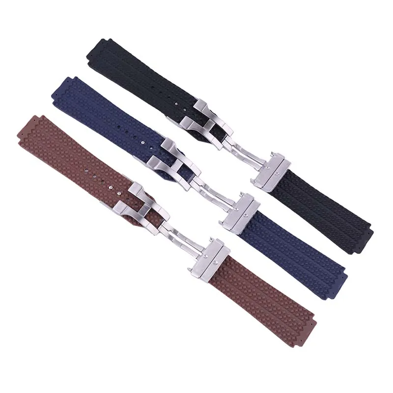 Correa de reloj de goma para hombre compatible con HUBLOT Big Bang 19mm x 22mm x 26mm pulsera de silicona para deportes al aire libre cadena