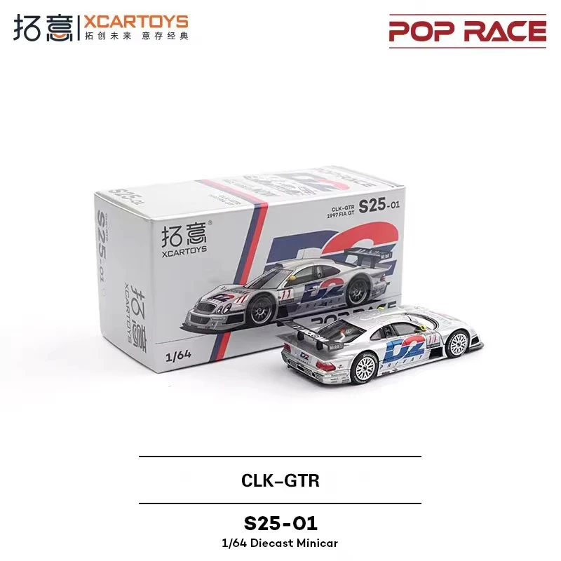 Mercedes CLK-GTR 1997 FIA GT POP RACE 1:64 miniaturas a escala verdadera aleación modelo fundido a presión colección de coches Xcartoys