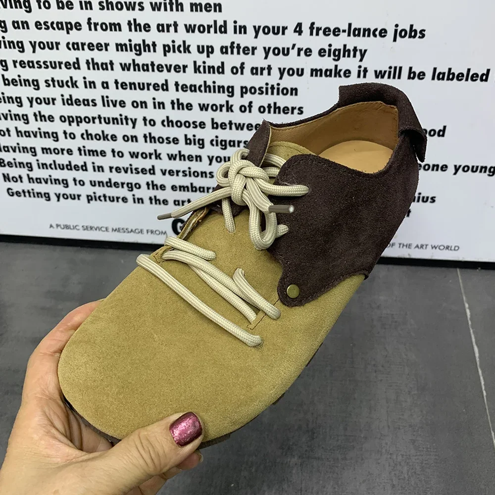 

Careaymade-Модная женская обувь из натуральной кожи, кожаная повседневная женская обувь на шнуровке на плоской подошве, дизайнерская женская повседневная обувь больших размеров