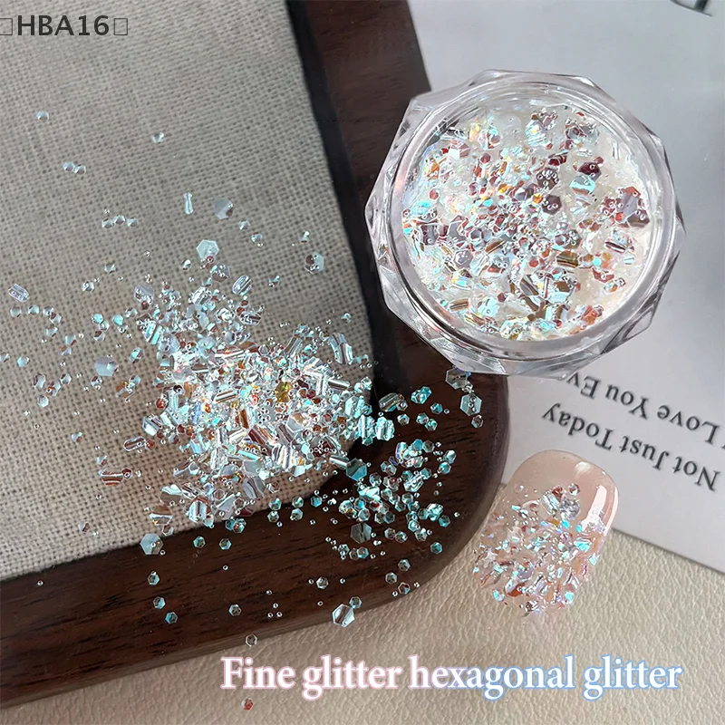 [HBA16] 1 ボックス ミニスパークリングネイルグリッター スパークリングネイルデコレーション ネイルサロンデザインアクセサリー DIY ネイルアートデザイン
