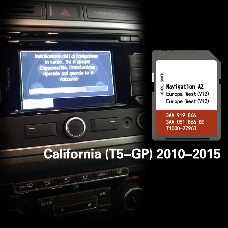 

AZ V12 WEST RNS 315 for California (T5-GP) 2010-2015 Navigation SD Card