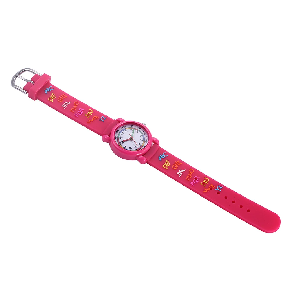 1pc Fashion Cartoon Watch Watch Cartoon Quartz Wristwatch For Adjustable Strap Birthday Gift Rosy