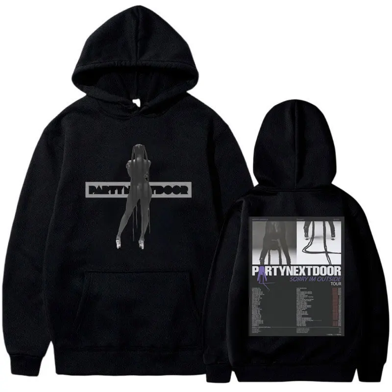 Partynextdoor „Sorry I'm Outside” Tour edycja limitowana Streetwear bluzy w stylu vintage mężczyźni kobiety Hip Hop Gothic nowość w bluzach