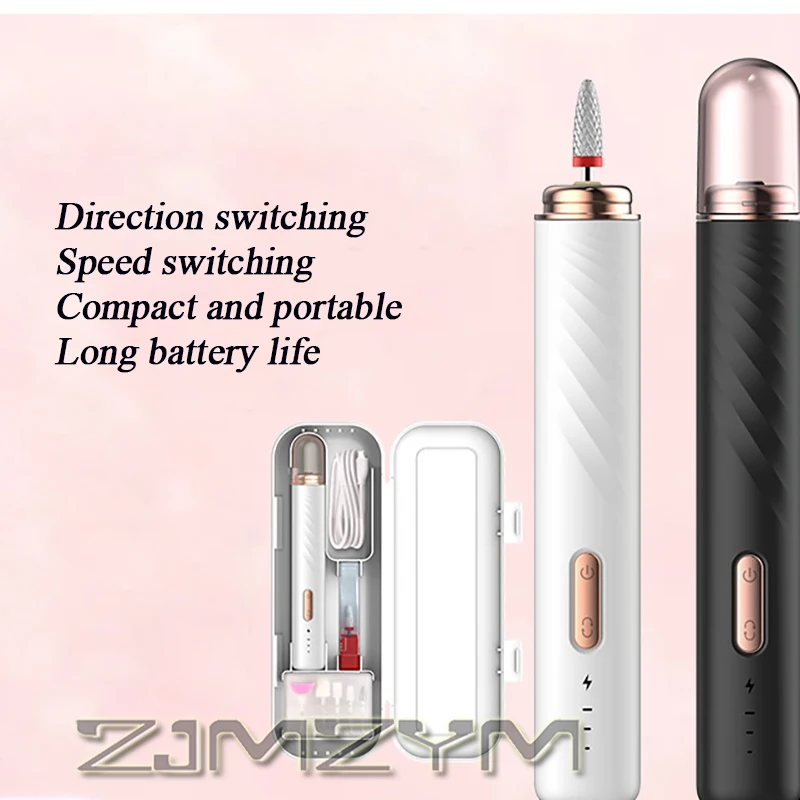 آلة تشذيب الأظافر الكهربائية المحمولة القابلة لإعادة الشحن ، آلة مانيكير متعددة الوظائف ، قاطع طحن بلاستيكي