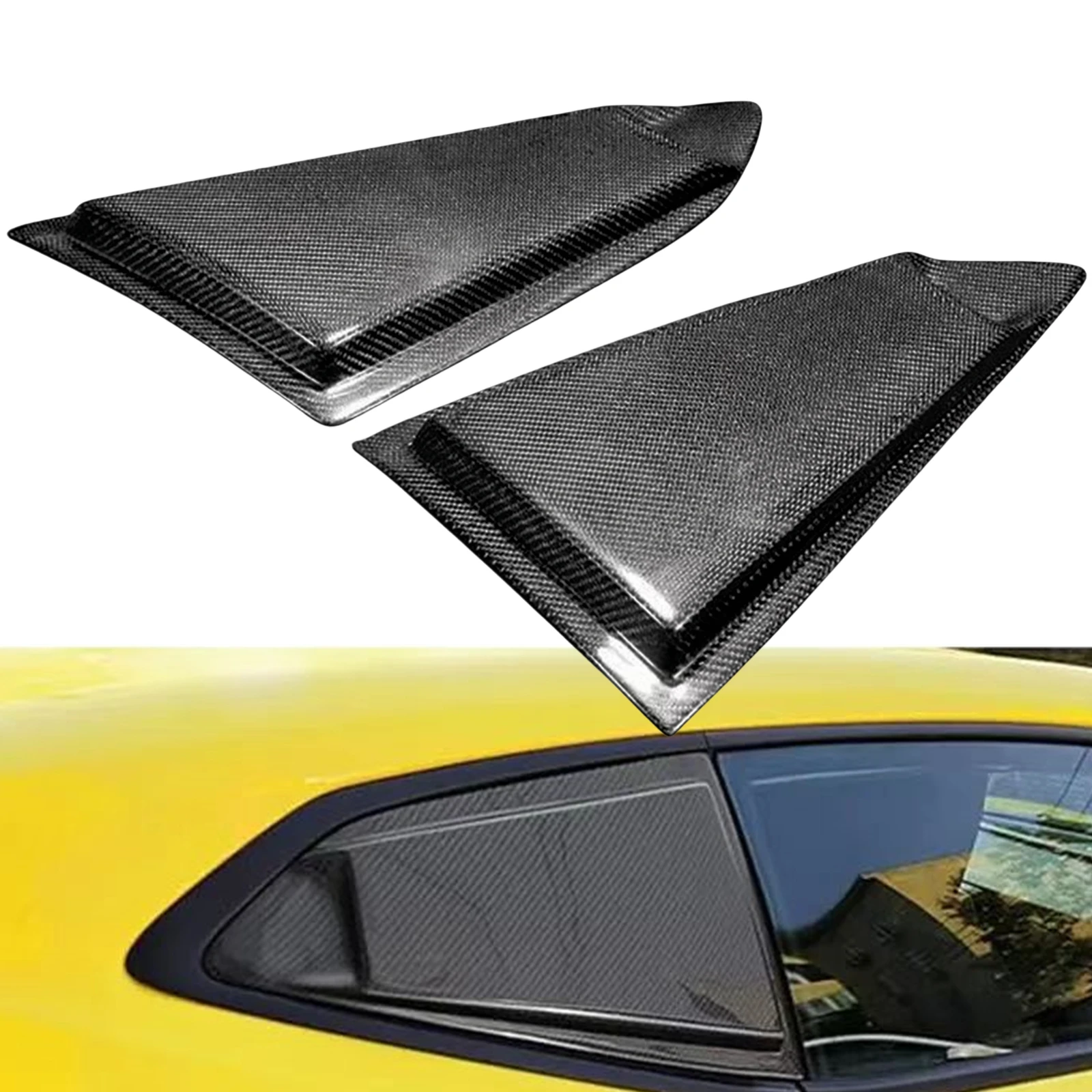 Rear Side Window Louver Shutter Trim Windshield Cover For Chevrolet Chevy Camaro ZL1RS SS Coupe 2 Door 2016-2024