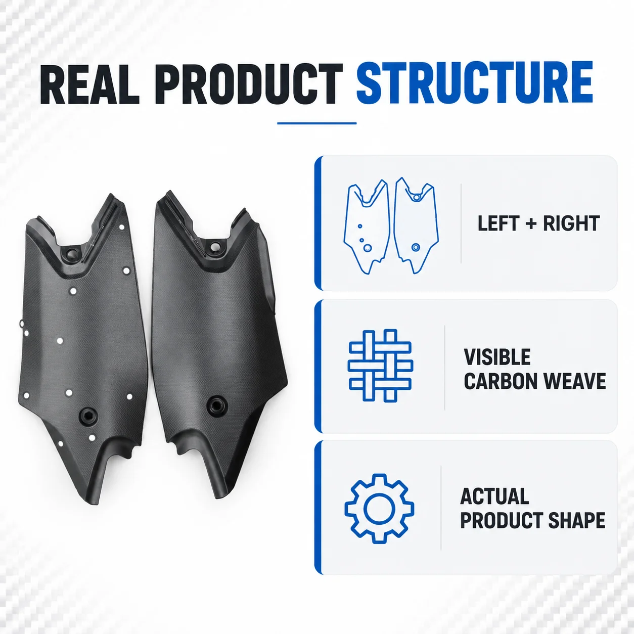 Tank Side Panels Side Covers Carbon Fiber Fuel Tank Body Fairing Trim for Yamaha R9 YZF-R9 2026 Motorcycle Accessories Parts