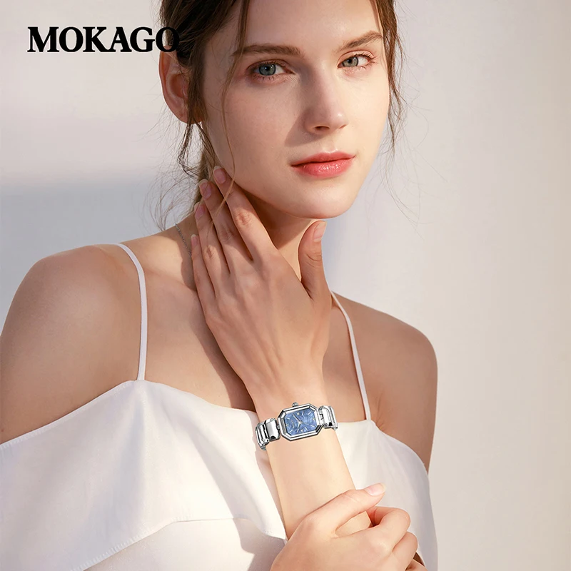 MOKAGO 8511 Mode Damen Quarzuhr Marke Neue Einfache Kleine Zifferblatt Damen Armbanduhr Business Elegante Uhren für Frau