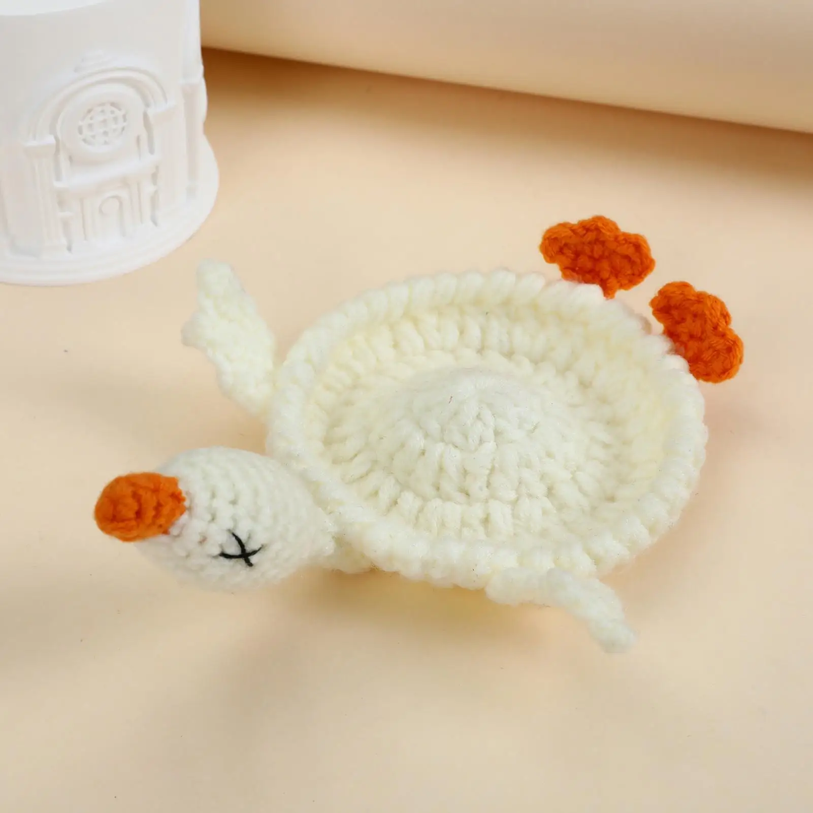 Crochet Coaster 3D Knitted Woven Cup Mats Handmade Animal Crochet Coaster for Office Housewarming Tabletop Coffee Tea Drink Mug