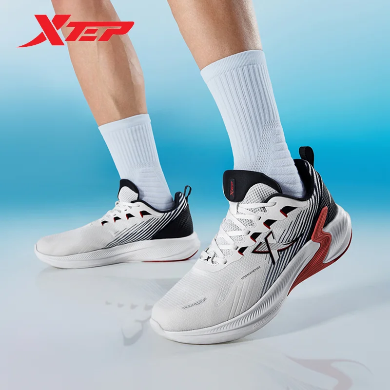 Xtep Running Shoes For Men 2024 Spring Comfortable Sports Shoes Jogging Cushioning Breathable Lightweight Sneakers 876119110068