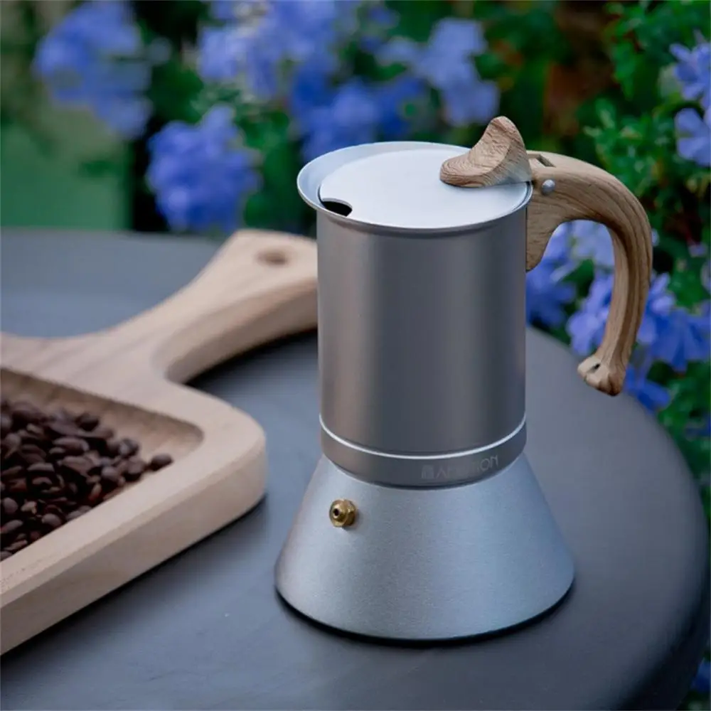 Stove Coffee Pot Bottom-covered Aluminum 150/300ml Italian Coffee Tools Home Moka Pot Covered Induction Cooker Heating Nordic