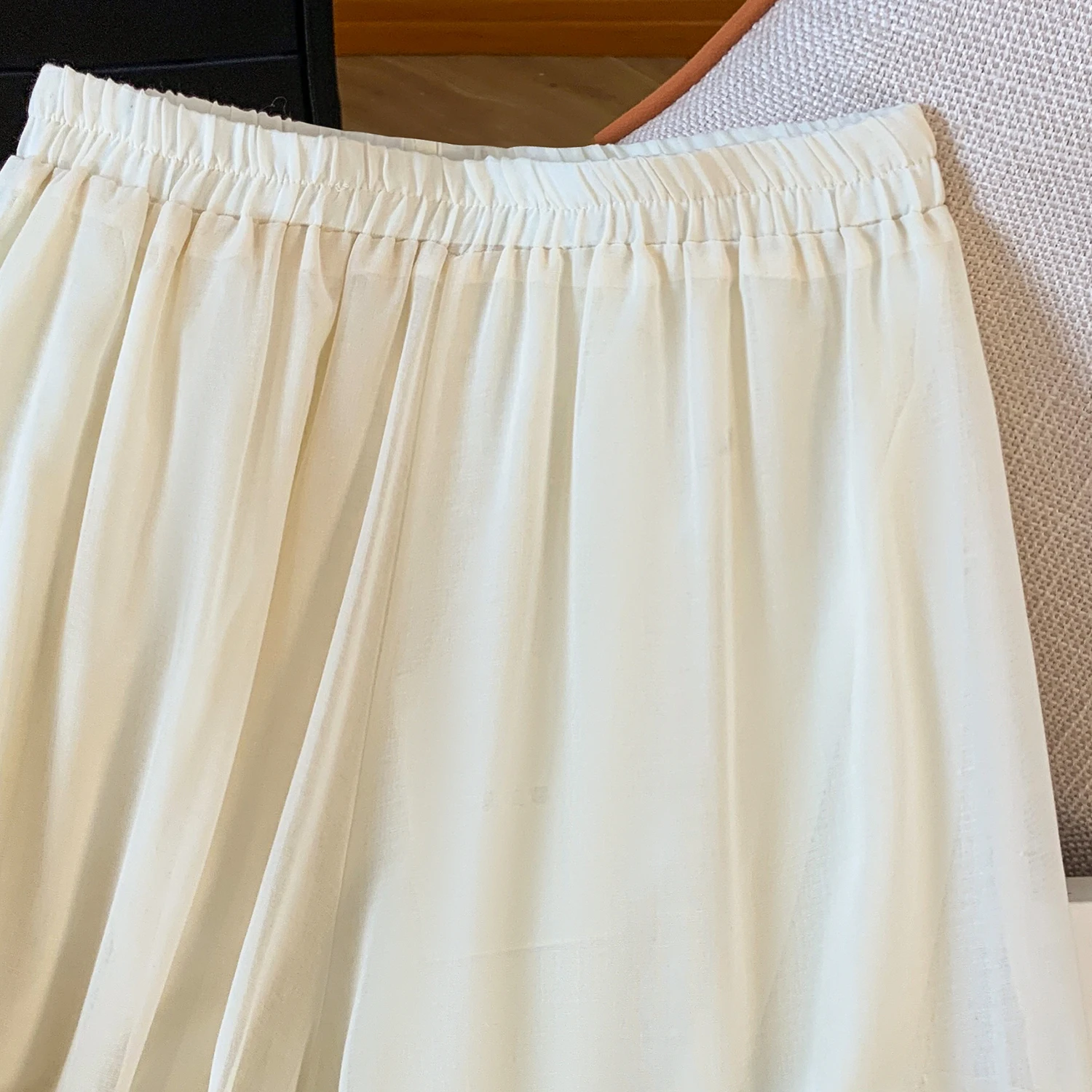 Pantaloni a gamba larga effetto snellente Elastico a vita alta Colore ricamato casual Gonna da donna estiva nuovo arrivo vestibilità ampia